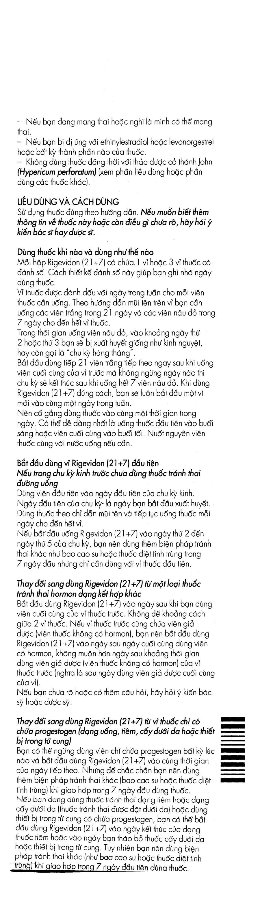 Rigevidon 21+7 thuốc tránh thai hằng ngày (3 vỉ x 28 viên) - 7
